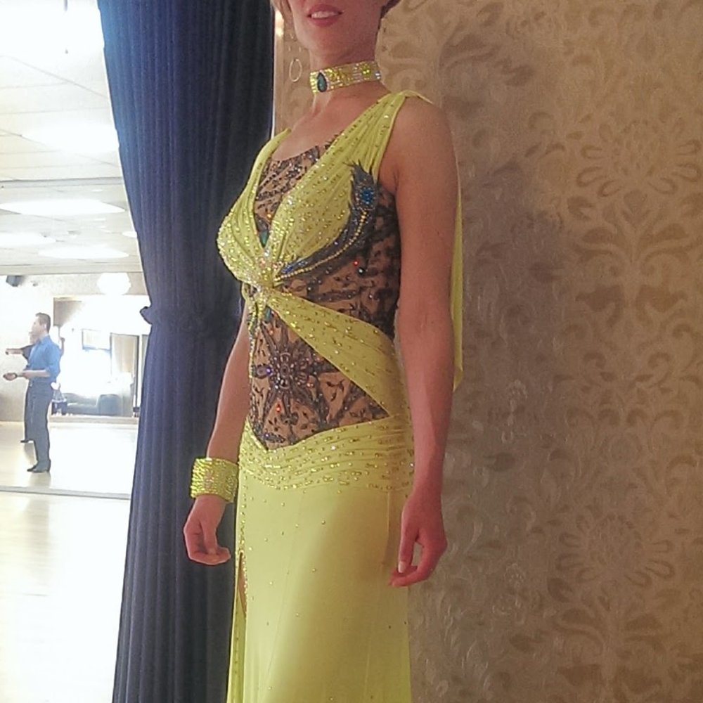 Elegant Ballroom Dance Dress Gown